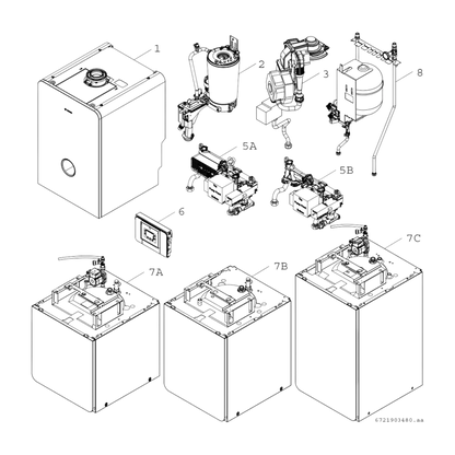 Lot de 16 chaudières gaz Bosch Condens GC5300i WM 24/210 SO 23 – 24 kW – Déstockage professionnel